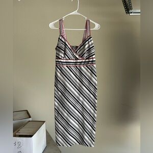 Madison Black and White Asymmetrical Dress